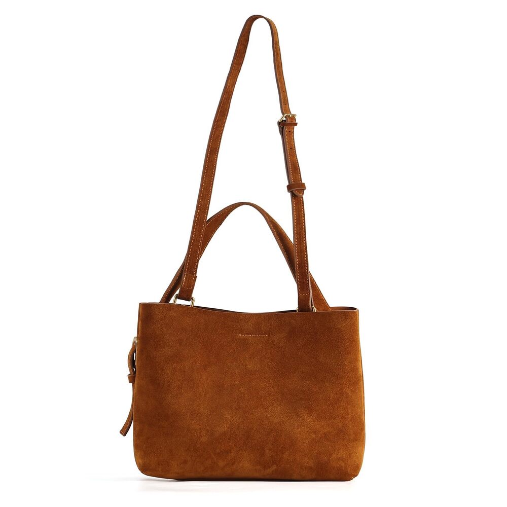 8579 Suede Leather Purse  Soft Leather Shoulder Bag with Top Handle